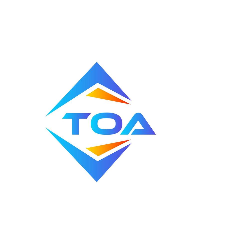 toa diseño de logotipo de tecnología abstracta sobre fondo blanco. toa concepto creativo del logotipo de la letra de las iniciales. vector