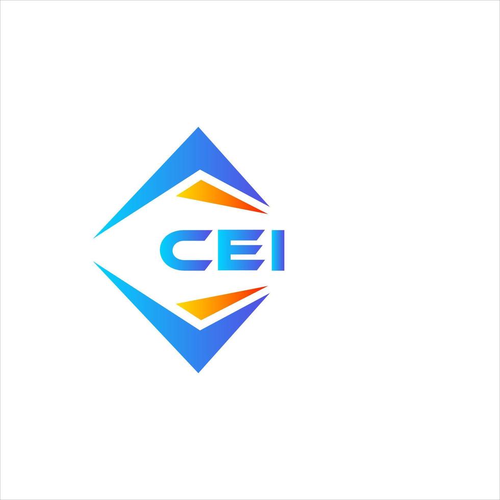 diseño de logotipo de tecnología abstracta cei sobre fondo blanco. concepto de logotipo de letra de iniciales creativas cei. vector