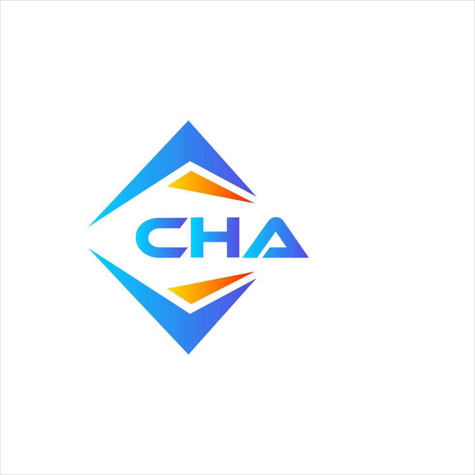 cha diseño de logotipo de tecnología abstracta sobre fondo blanco. concepto de logotipo de letra inicial creativa cha. vector