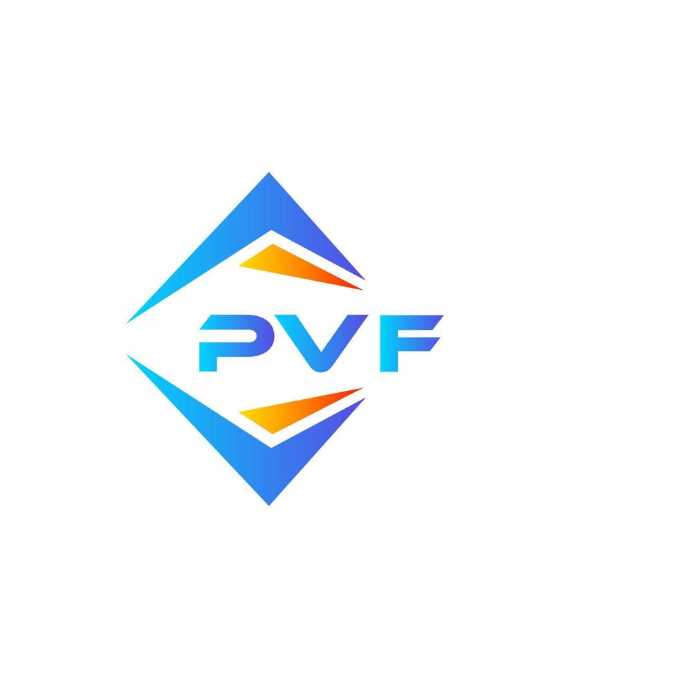 Diseño de logotipo de tecnología abstracta pvf sobre fondo blanco. concepto de logotipo de letra de iniciales creativas pvf. vector