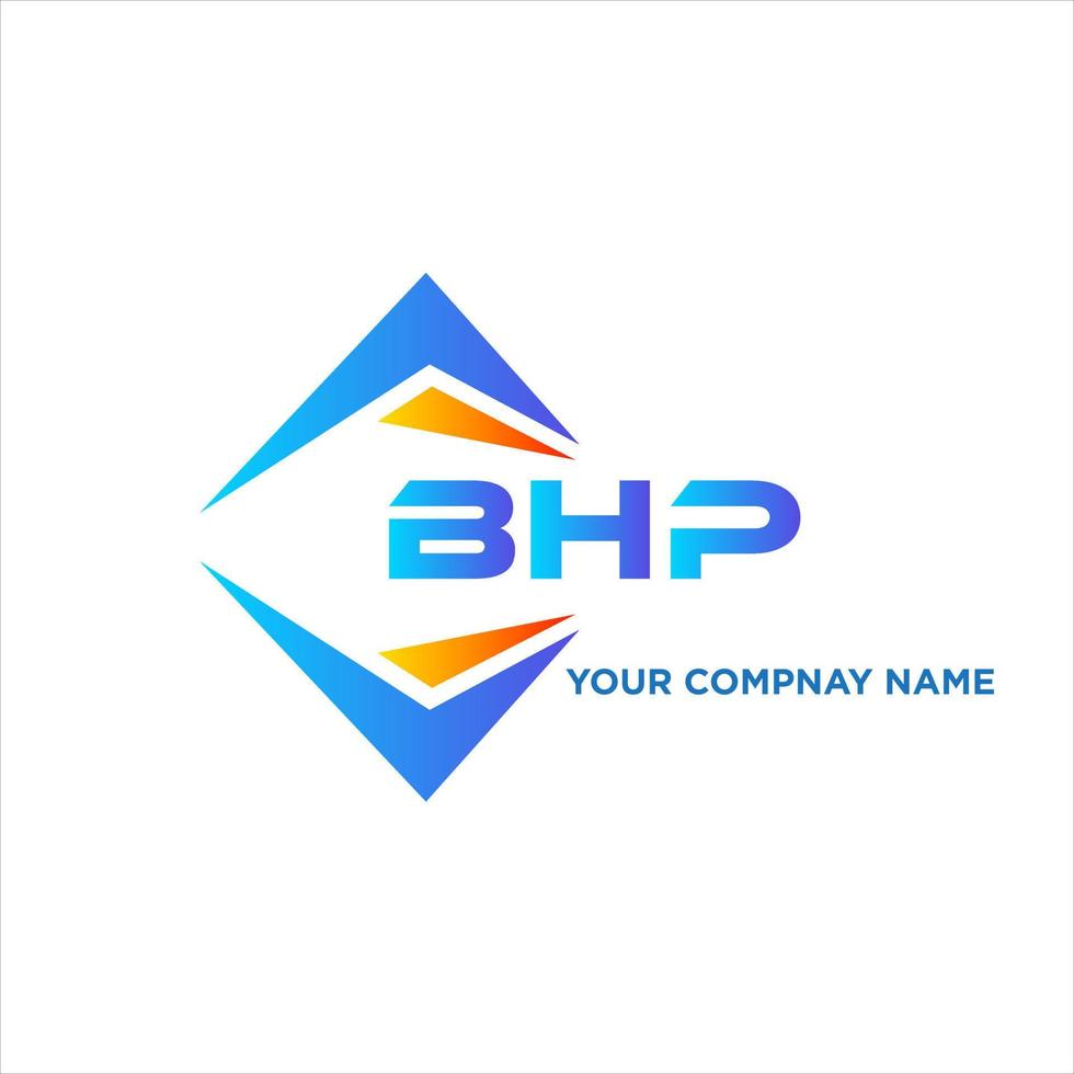 BHP abstract technology logo design on white background. BHP creative initials letter logo concept. vector