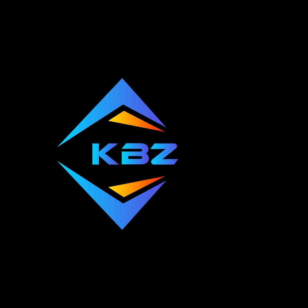 diseño de logotipo de tecnología abstracta kbz sobre fondo negro. concepto de logotipo de letra de iniciales creativas kbz. vector