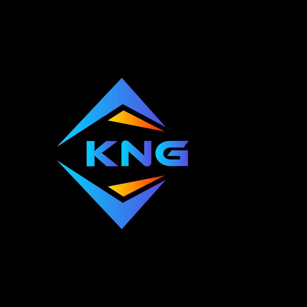 kng diseño de logotipo de tecnología abstracta sobre fondo negro. concepto de logotipo de letra de iniciales creativas kng. vector