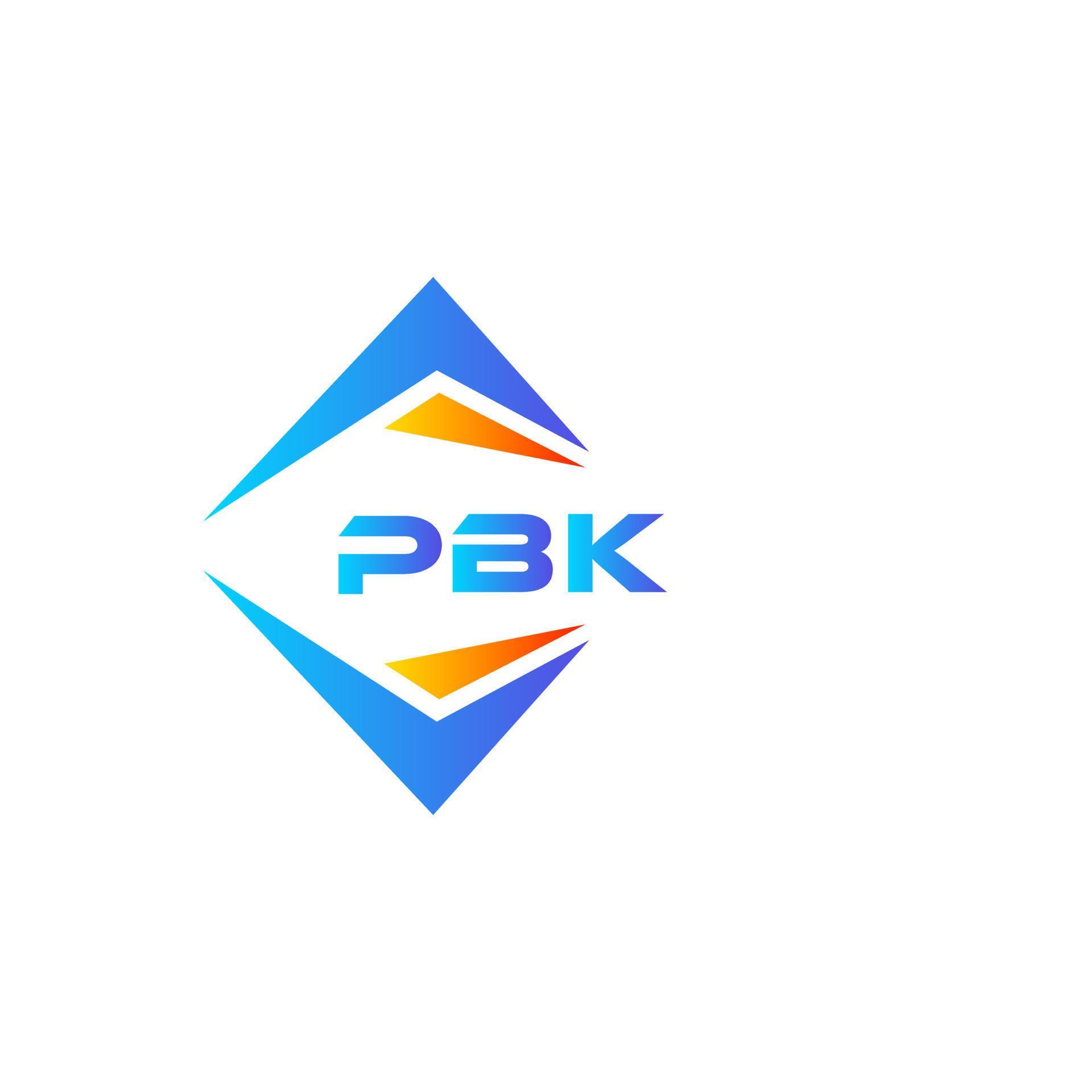 PBK abstract technology logo design on white background. PBK creative