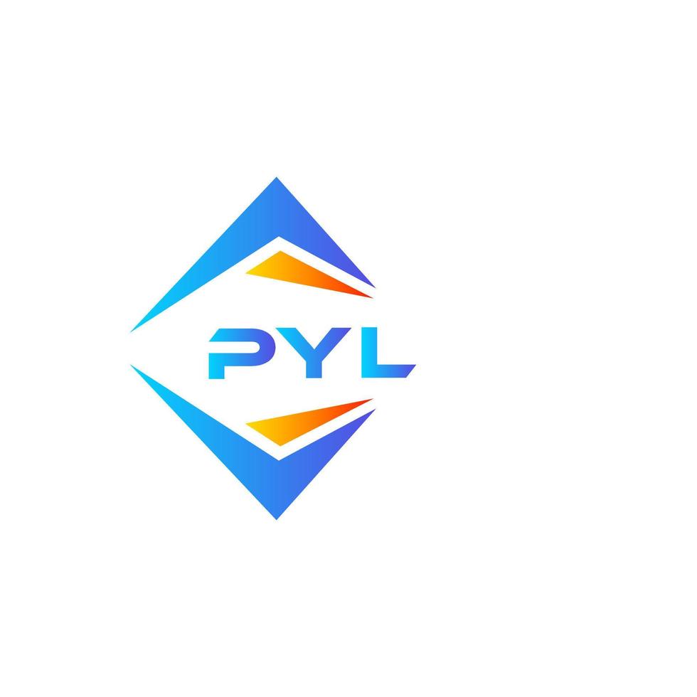 pyl diseño de logotipo de tecnología abstracta sobre fondo blanco. pyl creative iniciales carta logo concepto. vector