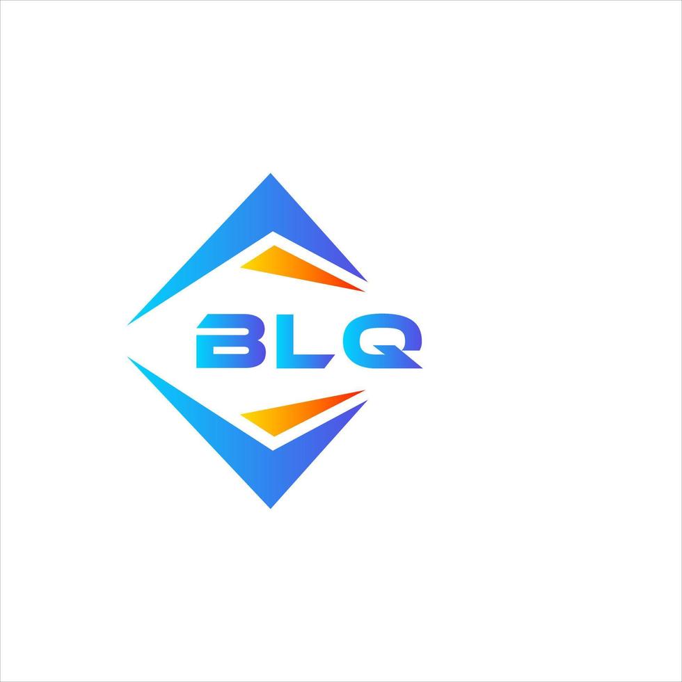 diseño de logotipo de tecnología abstracta blq sobre fondo blanco. concepto de logotipo de letra de iniciales creativas blq. vector