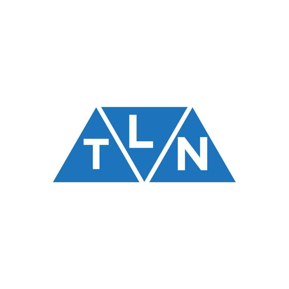 ltn diseño de logotipo inicial abstracto sobre fondo blanco. Concepto de logotipo de letra de iniciales creativas ltn. vector
