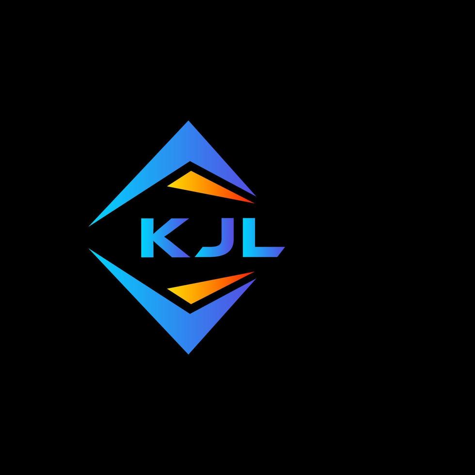 diseño de logotipo de tecnología abstracta kjl sobre fondo negro. concepto de logotipo de letra de iniciales creativas kjl. vector