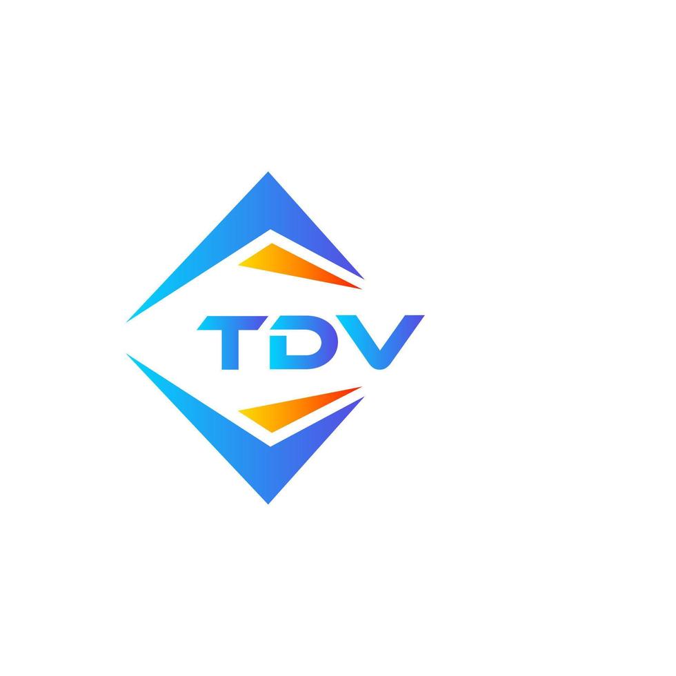 diseño de logotipo de tecnología abstracta tdv sobre fondo blanco. concepto de logotipo de letra de iniciales creativas tdv. vector