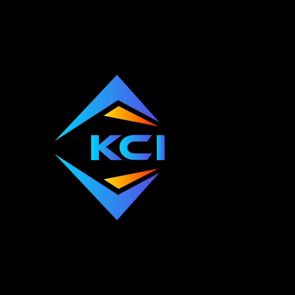 diseño de logotipo de tecnología abstracta kci sobre fondo negro. concepto de logotipo de letra de iniciales creativas kci. vector