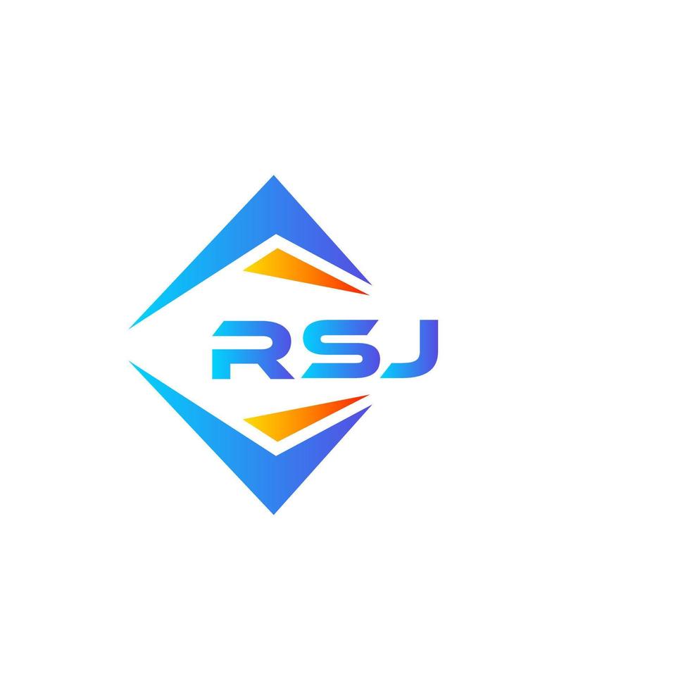 diseño de logotipo de tecnología abstracta rsj sobre fondo blanco. concepto de logotipo de letra de iniciales creativas rsj. vector