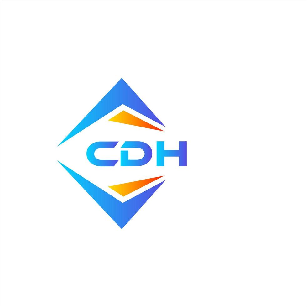 diseño de logotipo de tecnología abstracta cdh sobre fondo blanco. concepto de logotipo de letra de iniciales creativas cdh. vector