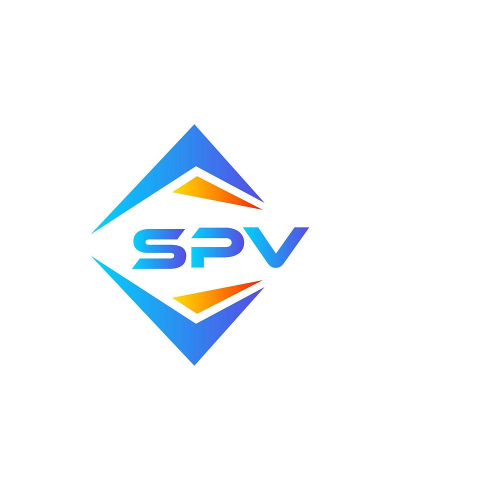 diseño de logotipo de tecnología abstracta spv sobre fondo blanco. concepto de logotipo de letra de iniciales creativas spv. vector