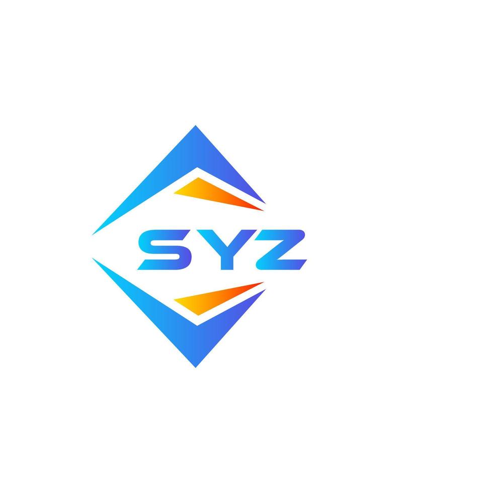 SYZ abstract technology logo design on white background. SYZ creative initials letter logo concept. vector