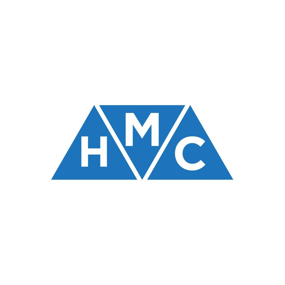 mhc diseño de logotipo inicial abstracto sobre fondo blanco. concepto de logotipo de letra de iniciales creativas mhc. vector