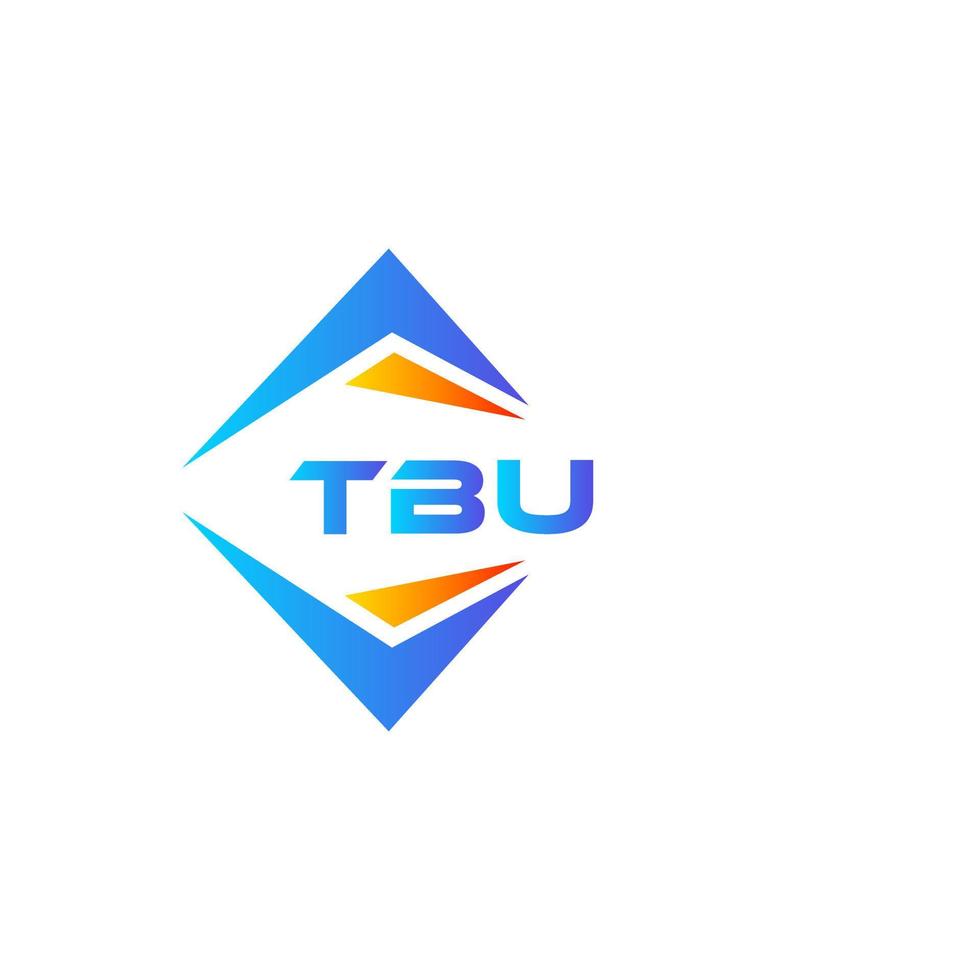 tbu diseño de logotipo de tecnología abstracta sobre fondo blanco. tbu concepto de logotipo de letra inicial creativa. vector