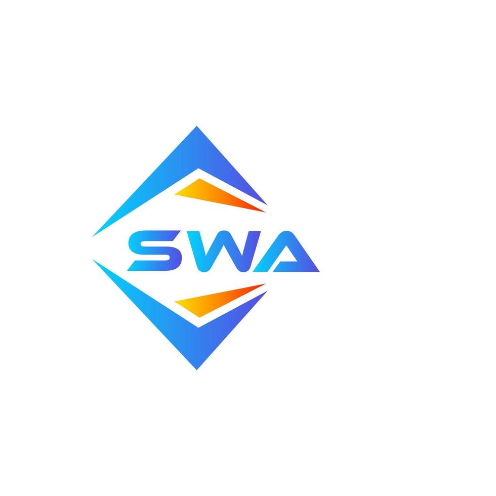 diseño de logotipo de tecnología abstracta swa sobre fondo blanco. concepto de logotipo de letra de iniciales creativas de swa. vector