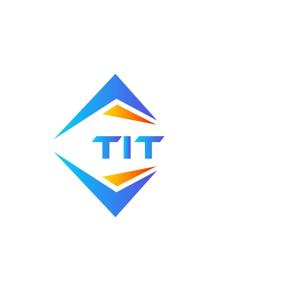 diseño de logotipo de tecnología abstracta tit sobre fondo blanco. concepto de logotipo de letra de iniciales creativas de tit. vector