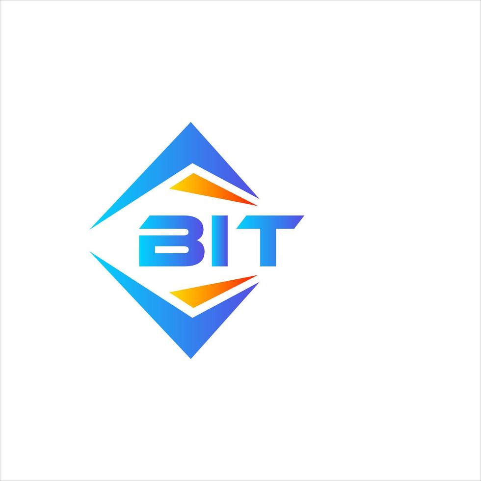 diseño de logotipo de tecnología abstracta de bits sobre fondo blanco. concepto de logotipo de letra de iniciales creativas de bits. vector