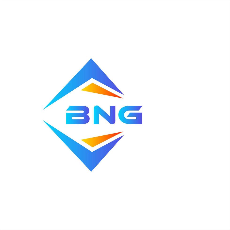 bng diseño de logotipo de tecnología abstracta sobre fondo blanco. concepto de logotipo de letra de iniciales creativas bng. vector