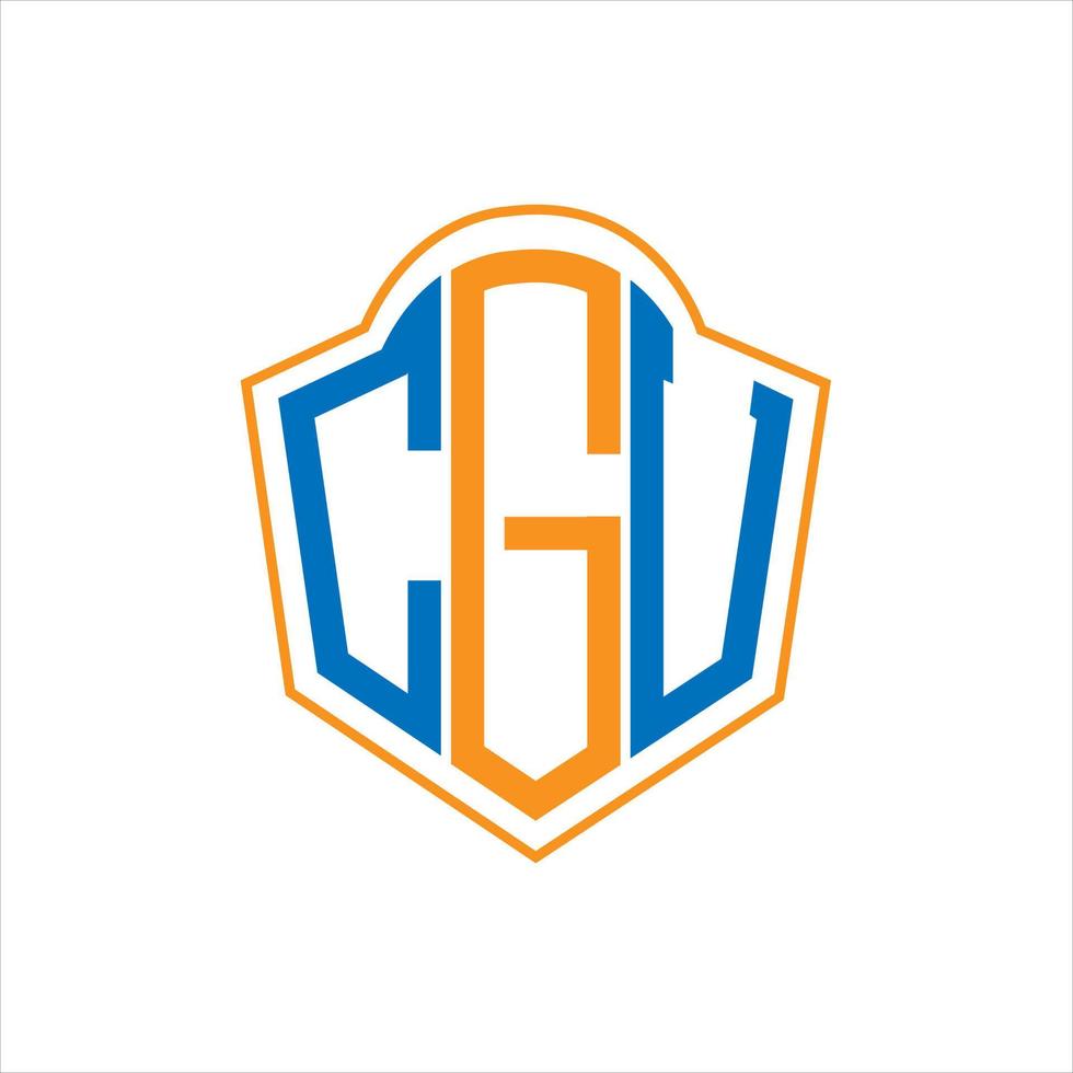 CGU abstract monogram shield logo design on white background. CGU creative initials letter logo. vector