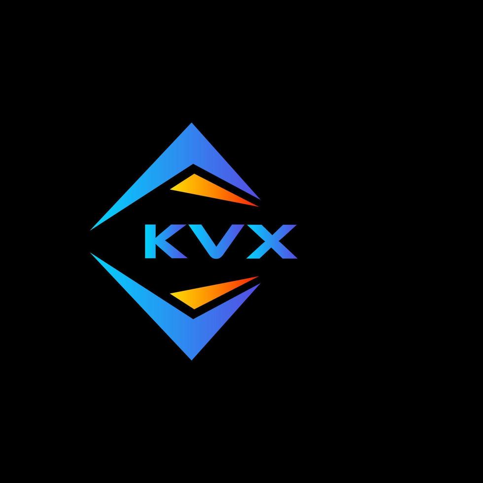 KVX abstract technology logo design on Black background. KVX creative initials letter logo concept. vector