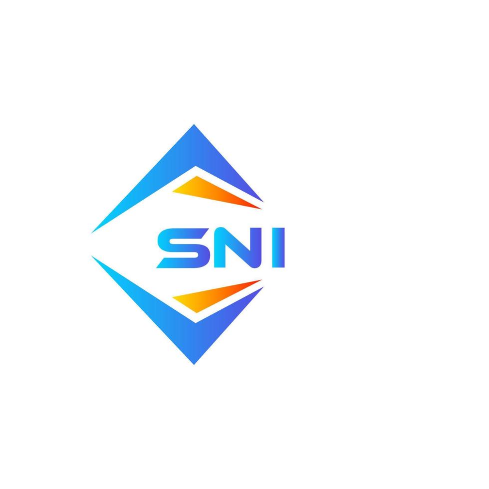 diseño de logotipo de tecnología abstracta sni sobre fondo blanco. concepto de logotipo de letra inicial creativa sni. vector