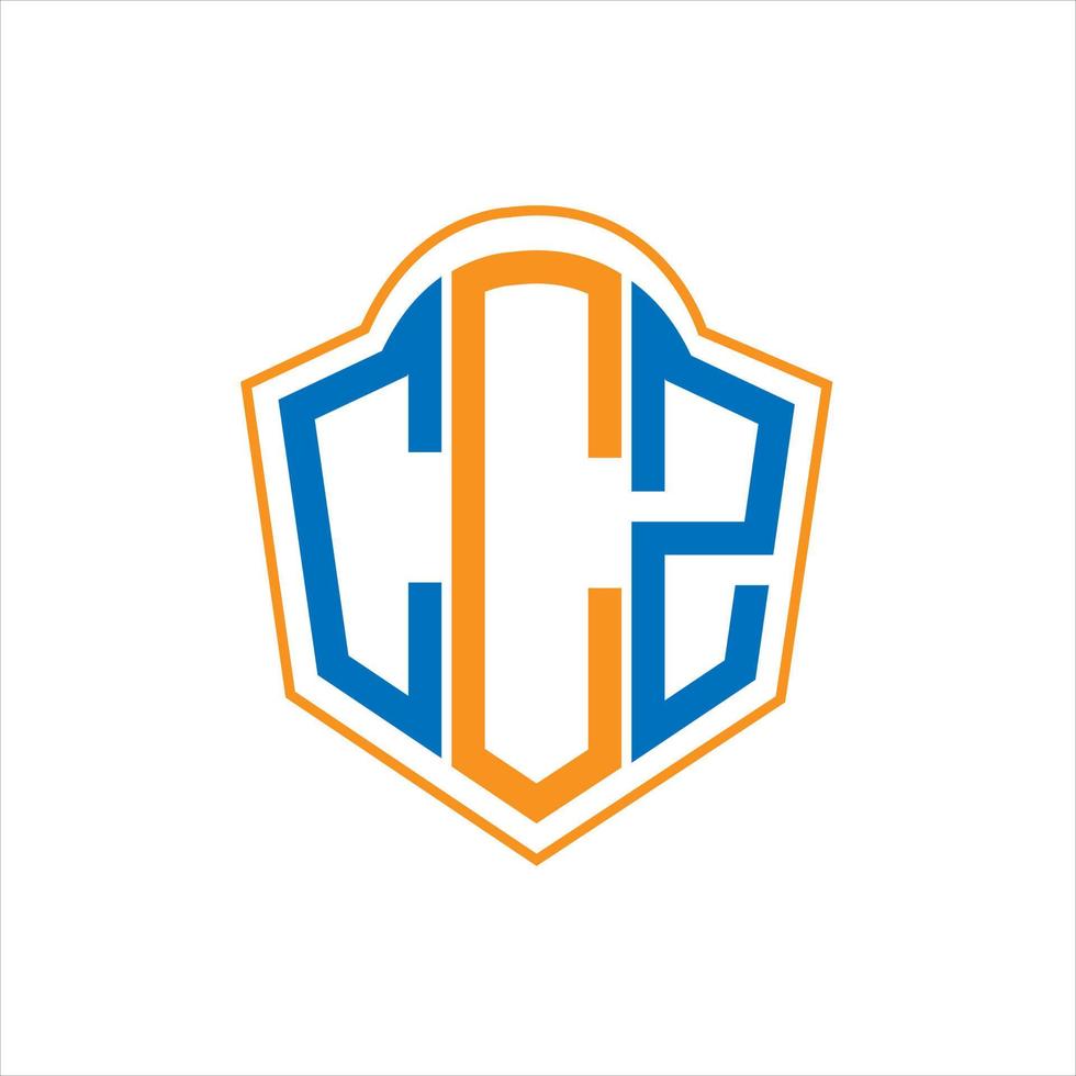 CCZ abstract monogram shield logo design on white background. CCZ creative initials letter logo. vector