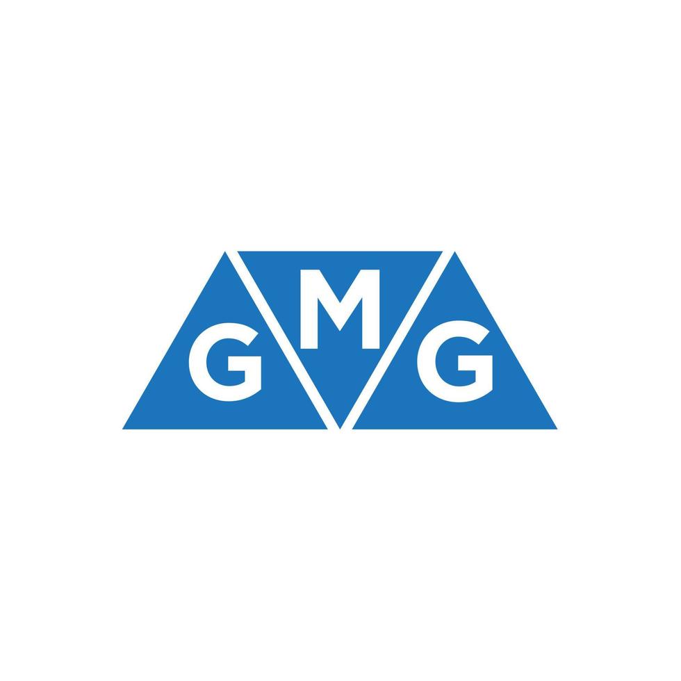 diseño de logotipo inicial abstracto mgg sobre fondo blanco. concepto de logotipo de letra de iniciales creativas mgg. vector