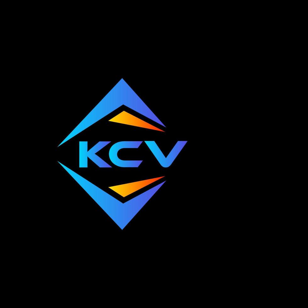 diseño de logotipo de tecnología abstracta kcv sobre fondo negro. concepto de logotipo de letra de iniciales creativas kcv. vector