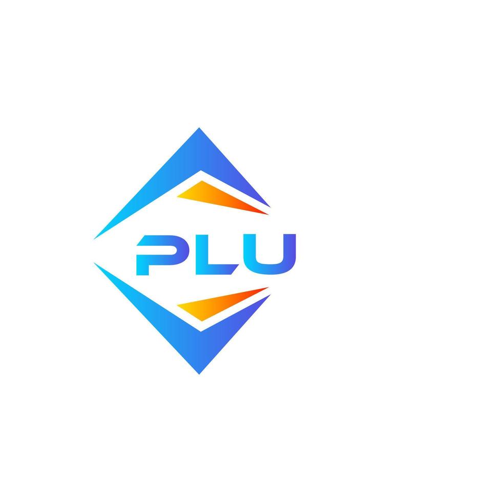 PLU abstract technology logo design on white background. PLU creative ...