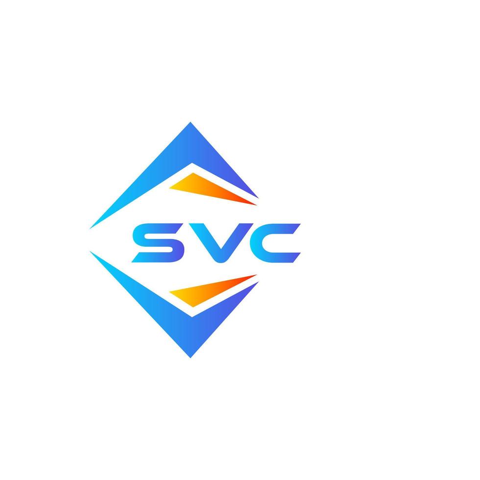 diseño de logotipo de tecnología abstracta svc sobre fondo blanco. concepto de logotipo de letra de iniciales creativas svc. vector