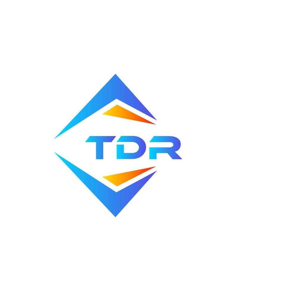 diseño de logotipo de tecnología abstracta tdr sobre fondo blanco. concepto de logotipo de letra de iniciales creativas tdr. vector