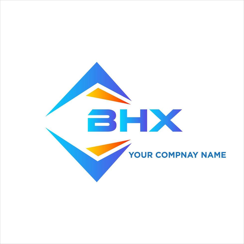 BHX abstract technology logo design on white background. BHX creative initials letter logo concept. vector