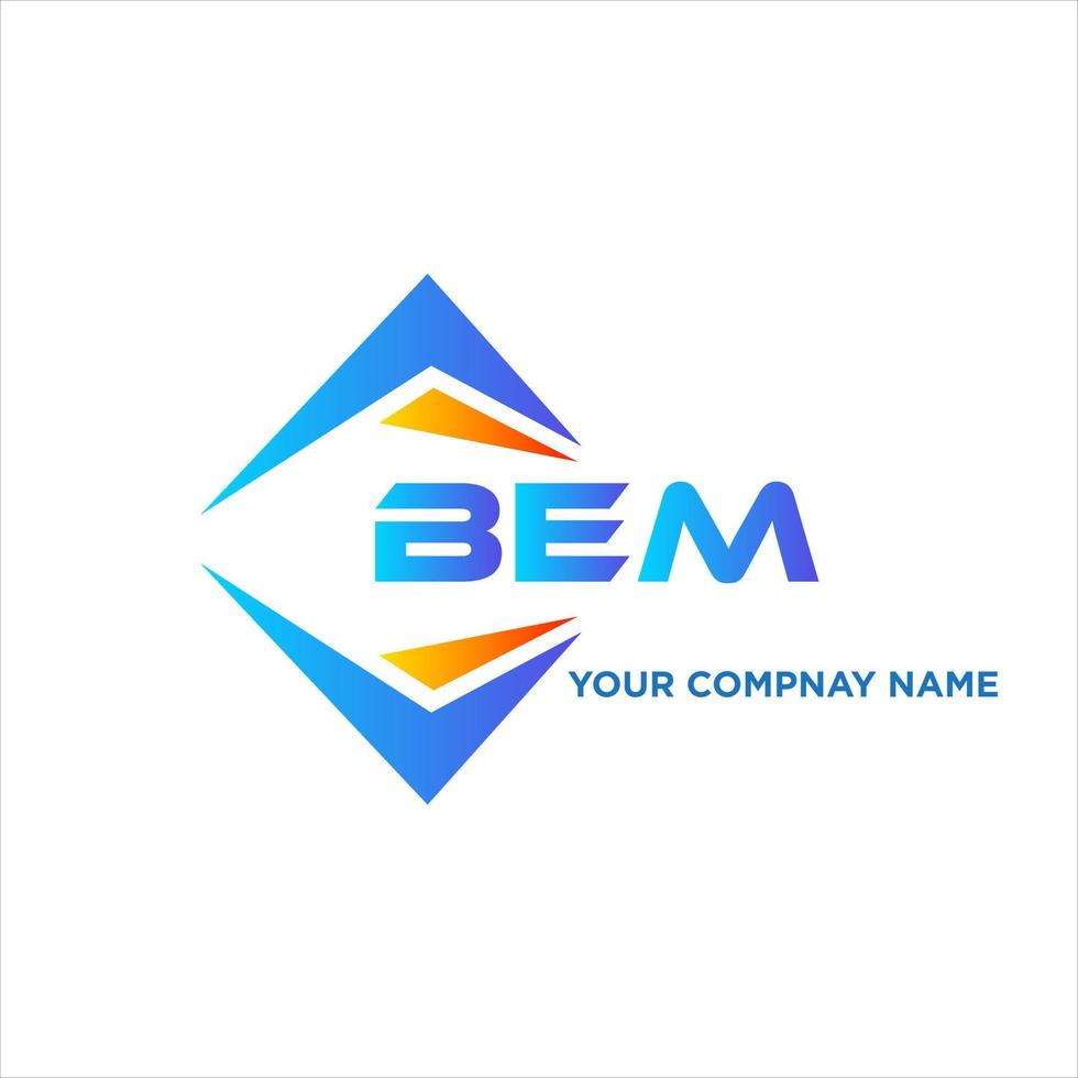 BEM abstract technology logo design on white background. BEM creative initials letter logo concept. vector
