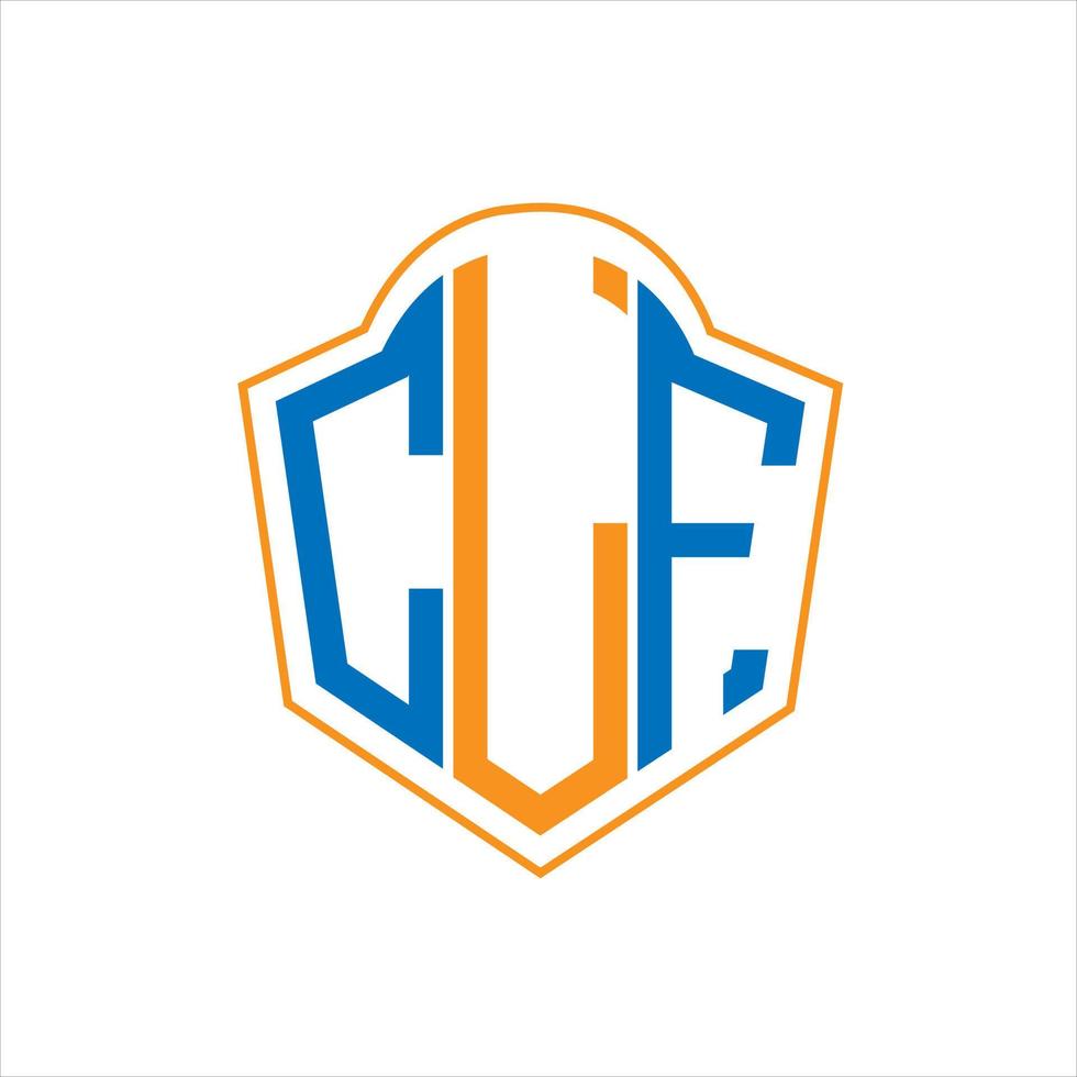 diseño de logotipo de escudo de monograma abstracto clf sobre fondo blanco. logotipo de la letra de las iniciales creativas clf. vector