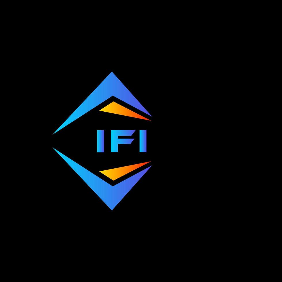 IFI abstract technology logo design on white background. IFI creative initials letter logo concept. vector