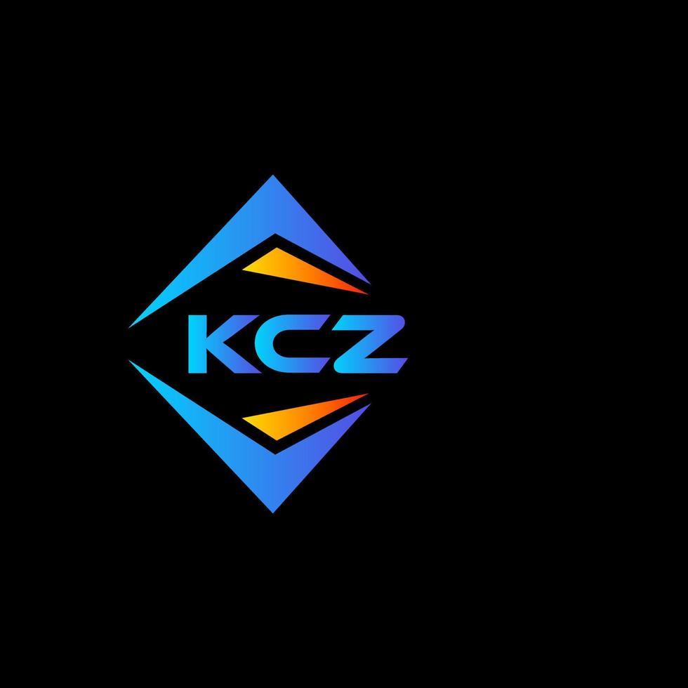 diseño de logotipo de tecnología abstracta kcz sobre fondo negro. concepto de logotipo de letra de iniciales creativas kcz. vector