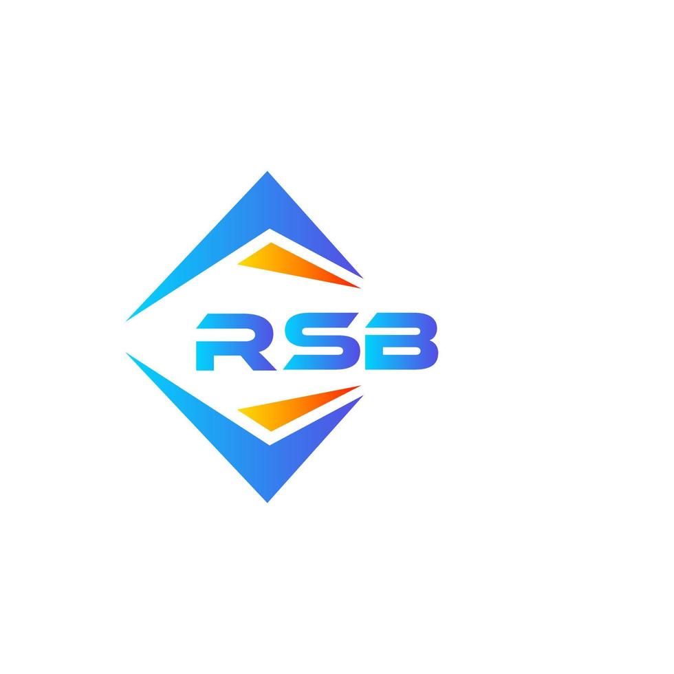 diseño de logotipo de tecnología abstracta rsb sobre fondo blanco. concepto de logotipo de letra de iniciales creativas rsb. vector