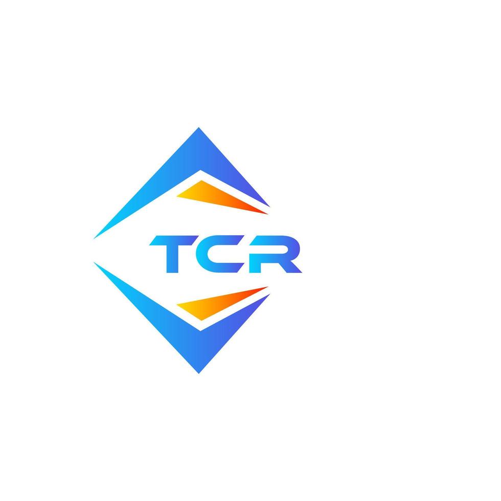 diseño de logotipo de tecnología abstracta tcr sobre fondo blanco. concepto de logotipo de letra inicial creativa tcr. vector