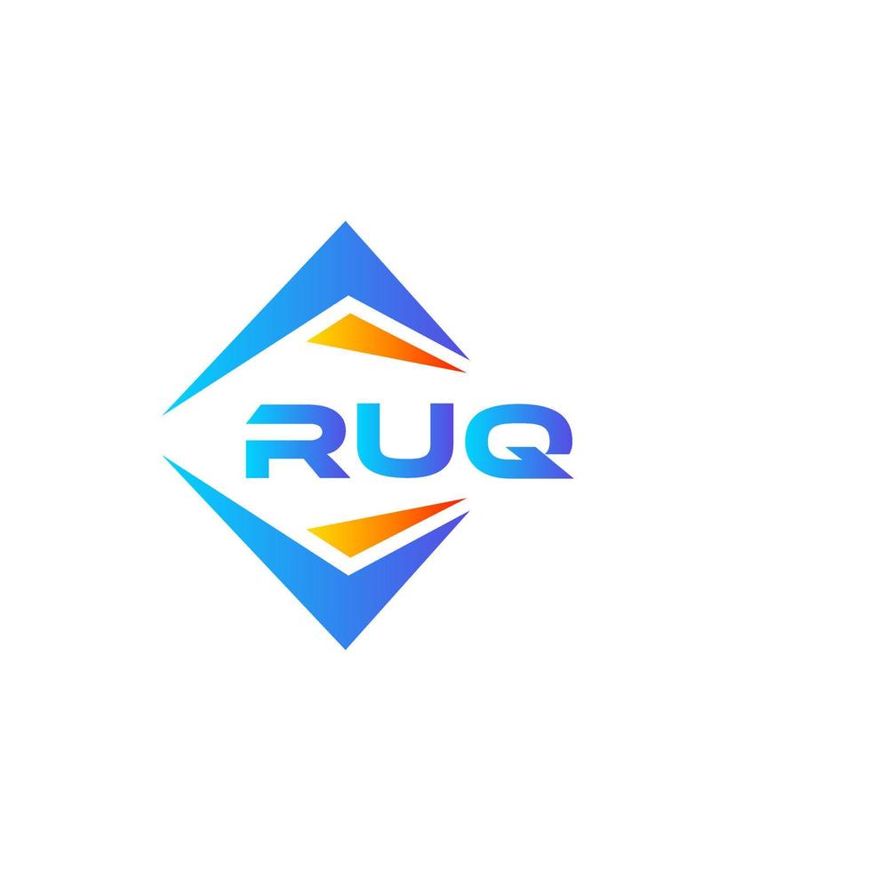 ruq diseño de logotipo de tecnología abstracta sobre fondo blanco. concepto de logotipo de letra de iniciales creativas ruq. vector