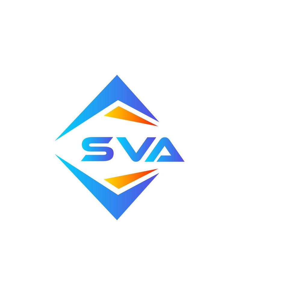 diseño de logotipo de tecnología abstracta sva sobre fondo blanco. concepto de logotipo de letra inicial creativa sva. vector