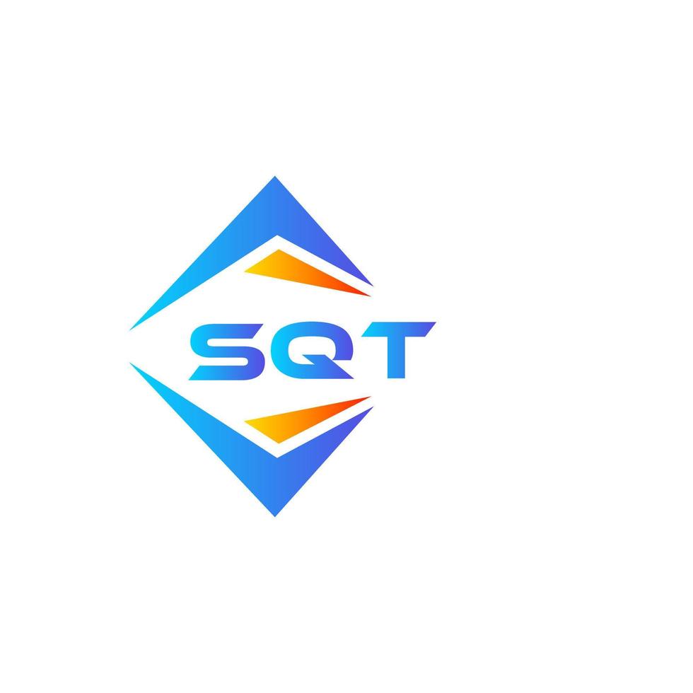 diseño de logotipo de tecnología abstracta sqt sobre fondo blanco. concepto de logotipo de letra de iniciales creativas sqt. vector