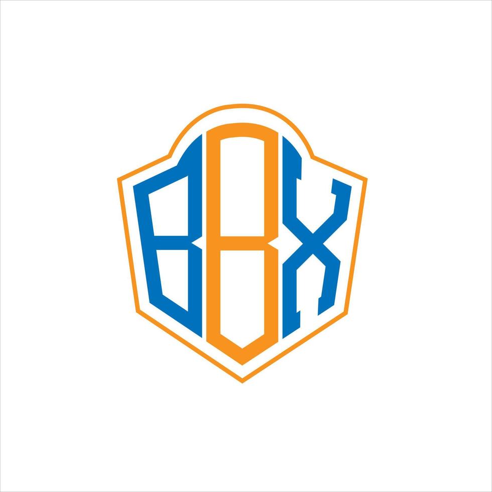 BBX abstract monogram shield logo design on white background. BBX creative initials letter logo. vector