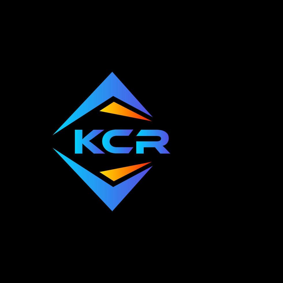 KCR abstract technology logo design on Black background. KCR creative initials letter logo concept. vector