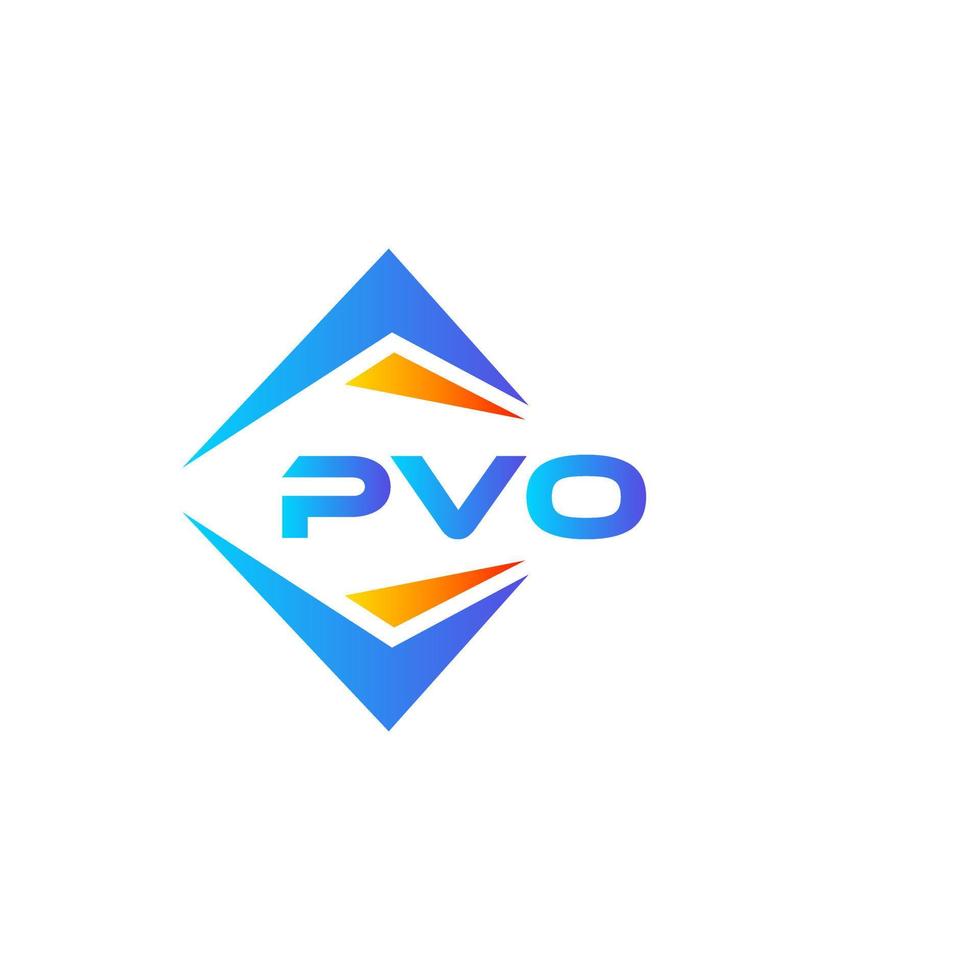 diseño de logotipo de tecnología abstracta pvo sobre fondo blanco. concepto de logotipo de letra de iniciales creativas pvo. vector