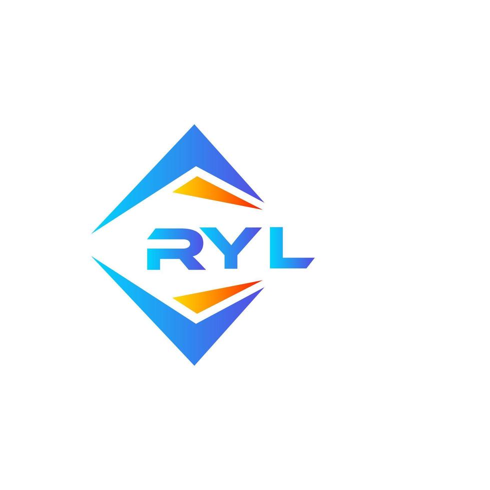 diseño de logotipo de tecnología abstracta ryl sobre fondo blanco. concepto de logotipo de letra de iniciales creativas de ryl. vector