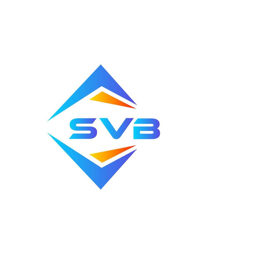 Diseño de logotipo de tecnología abstracta svb sobre fondo blanco. concepto de logotipo de letra de iniciales creativas svb. vector