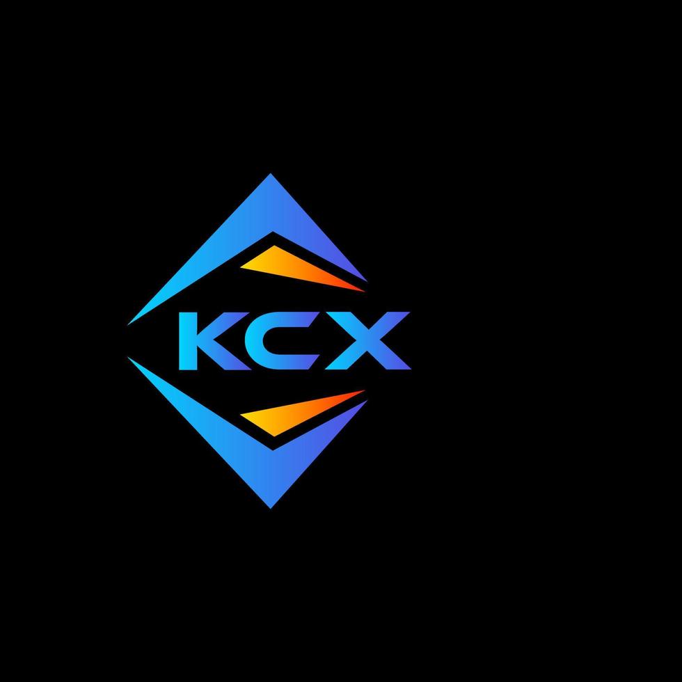 Diseño de logotipo de tecnología abstracta kcx sobre fondo negro. concepto de logotipo de letra de iniciales creativas kcx. vector