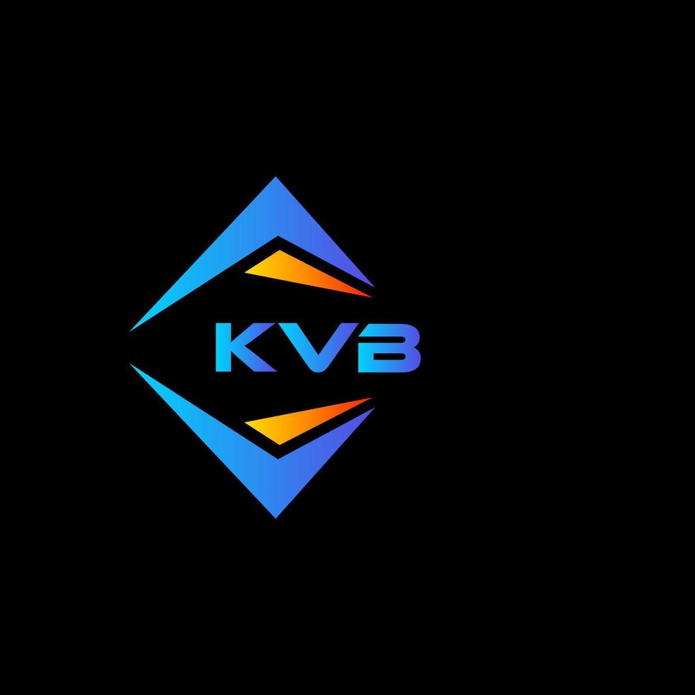 KVB abstract technology logo design on Black background. KVB creative initials letter logo concept. vector